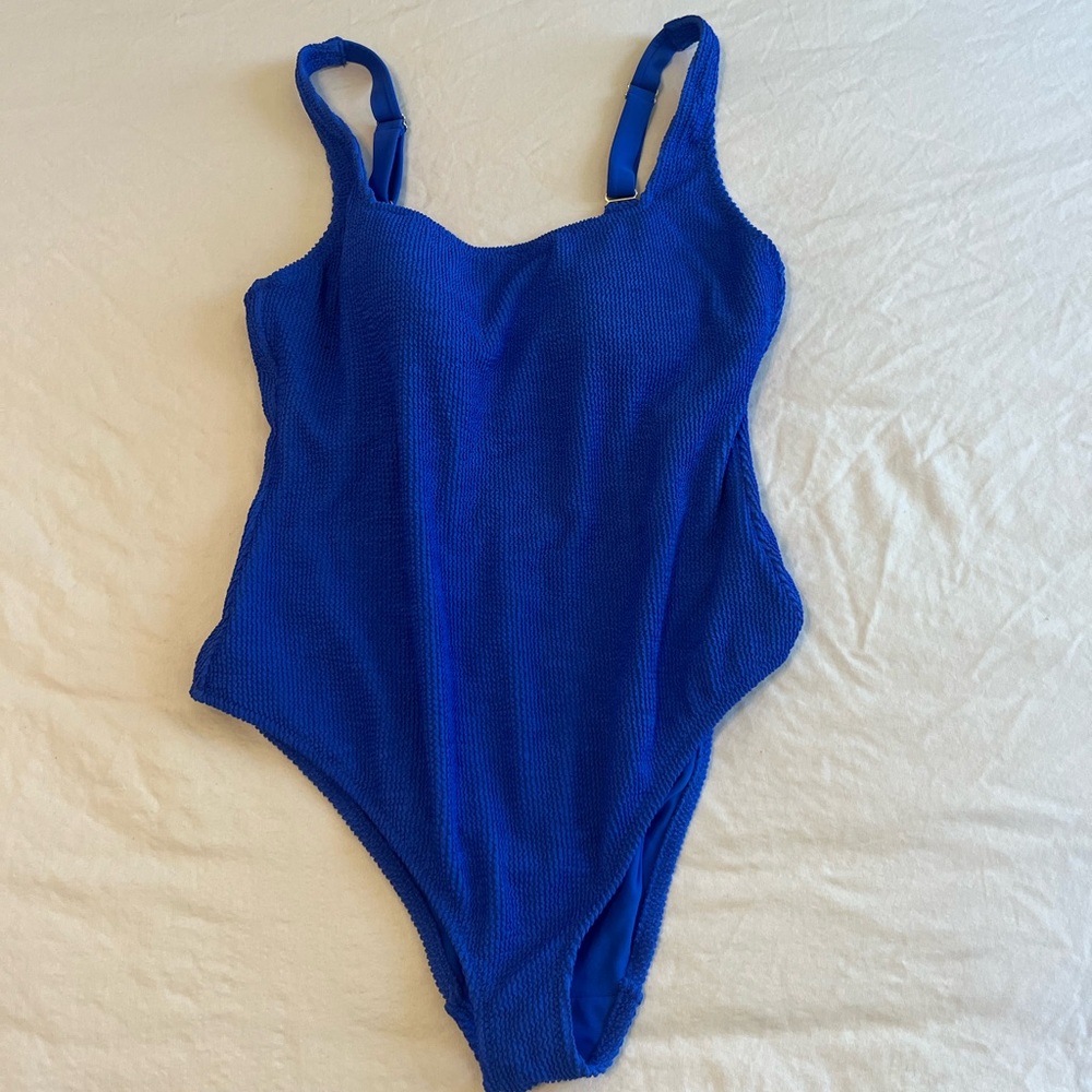 Shade & Shore blue one piece swimsuit